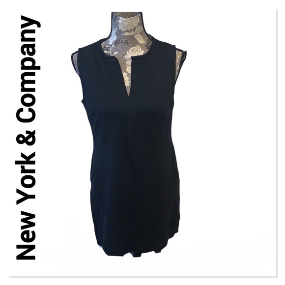 NEW YORK & COMPANY Black Shift Dress size medium - Picture 1 of 8